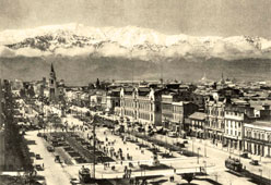 Santiago. Panorama of Alameda