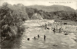 Roseau. Natives washing