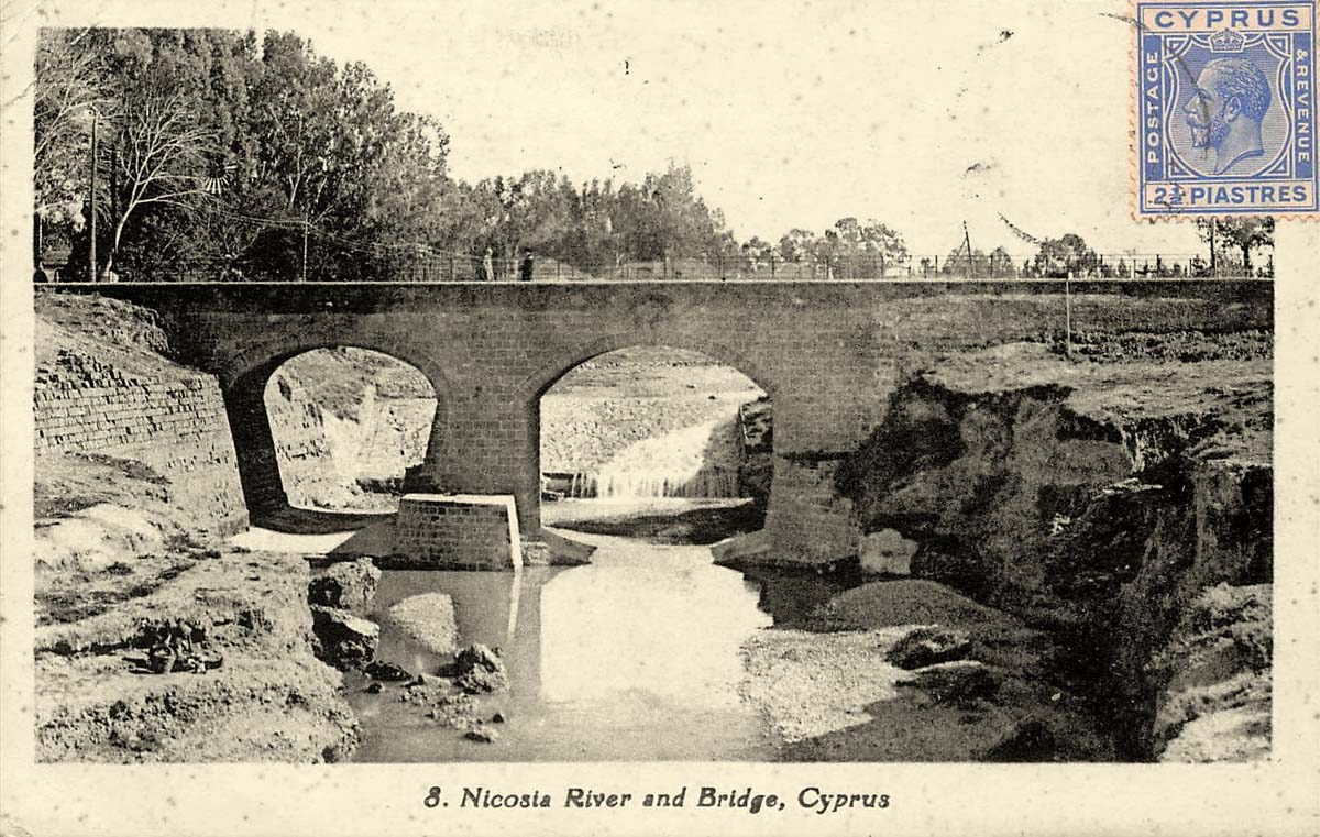 Nicosia. Bridge over River