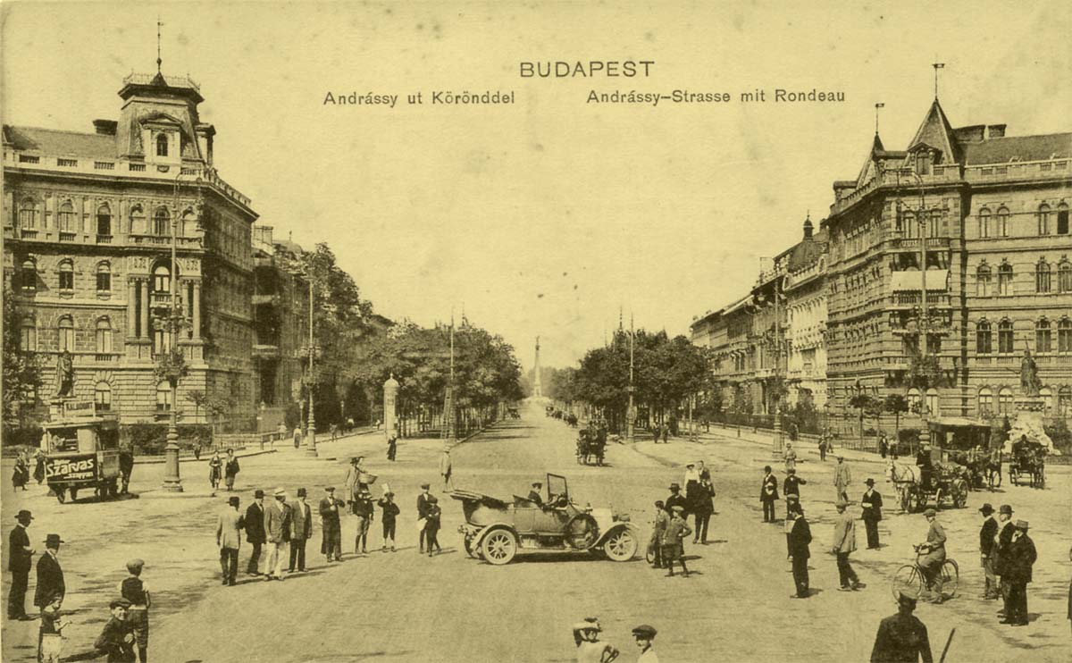 Budapest. Andrassy street with Rondeau