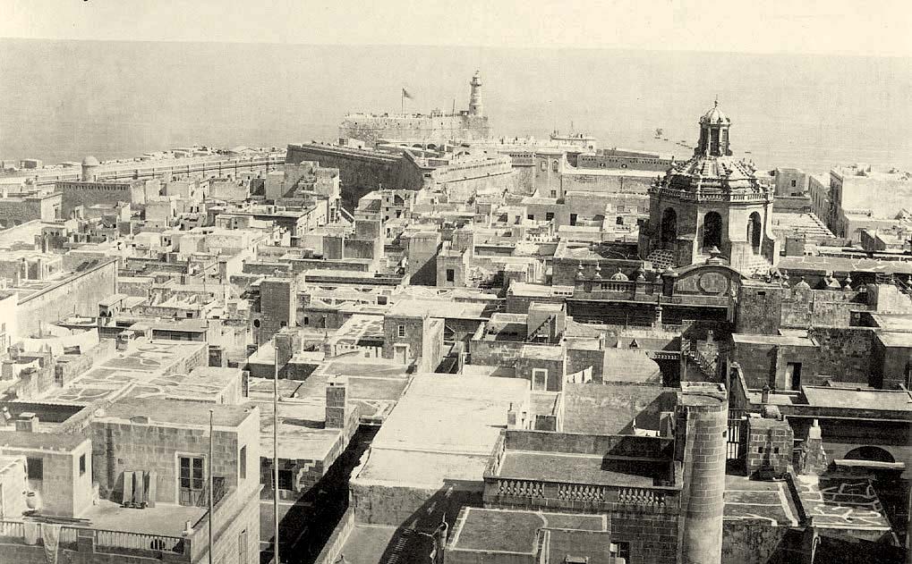 Valletta. View of lighthouse, 1870