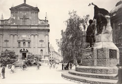 Ljubljana. Monument of the poet France Prešeren, 1956
