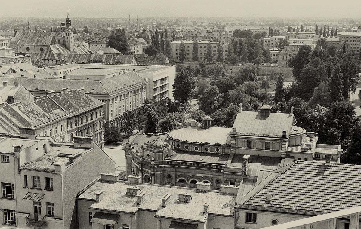 Ljubljana. Panorama of the city, 1961