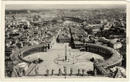 Vatican City. Panorama from the Dome of St. Peter, 1951