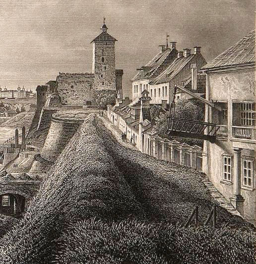 Narva. View of the castle, 1867, engraving