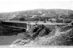 Tbilisi. Mnatsakanovsky bridge over River Kura