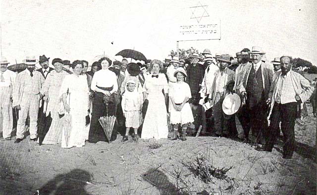 Tel Aviv. First stone on future Allenby Street, 1910