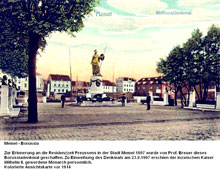 Klaipeda. Monument to Borussia