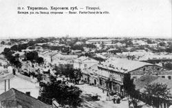 Tiraspol. Market Street with the west side