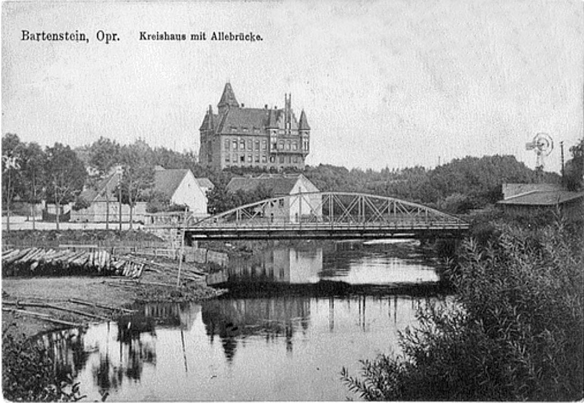 Bartoszyce. Allebrücke mit Kreishaus