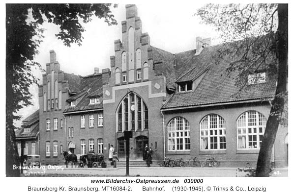 Braniewo. Bahnhof, 1930-1945