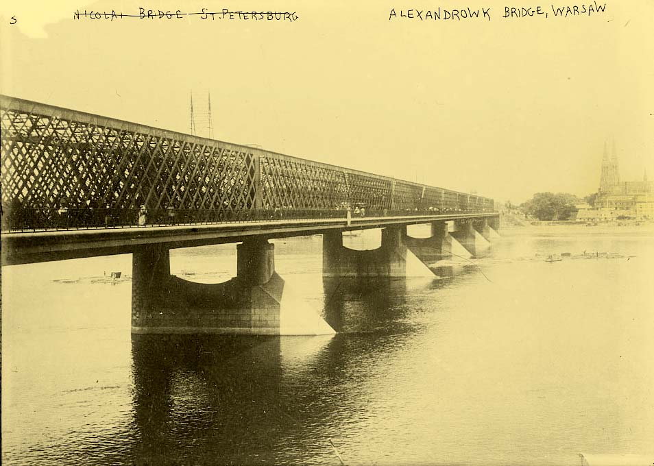 Warsaw. Alexandrowka-Brücke, über 1910