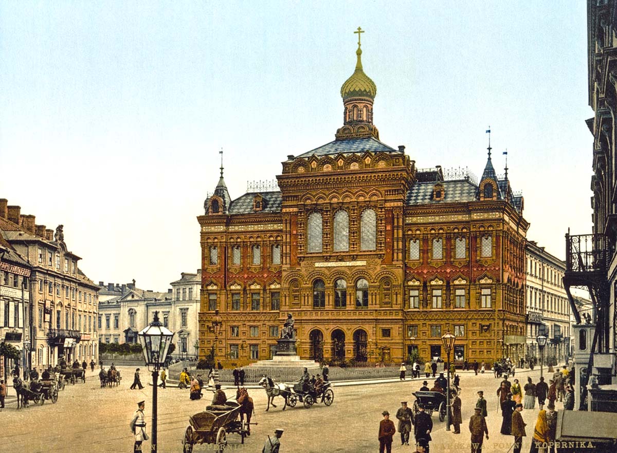 Warsaw. Kopernikus-Denkmal, über 1900