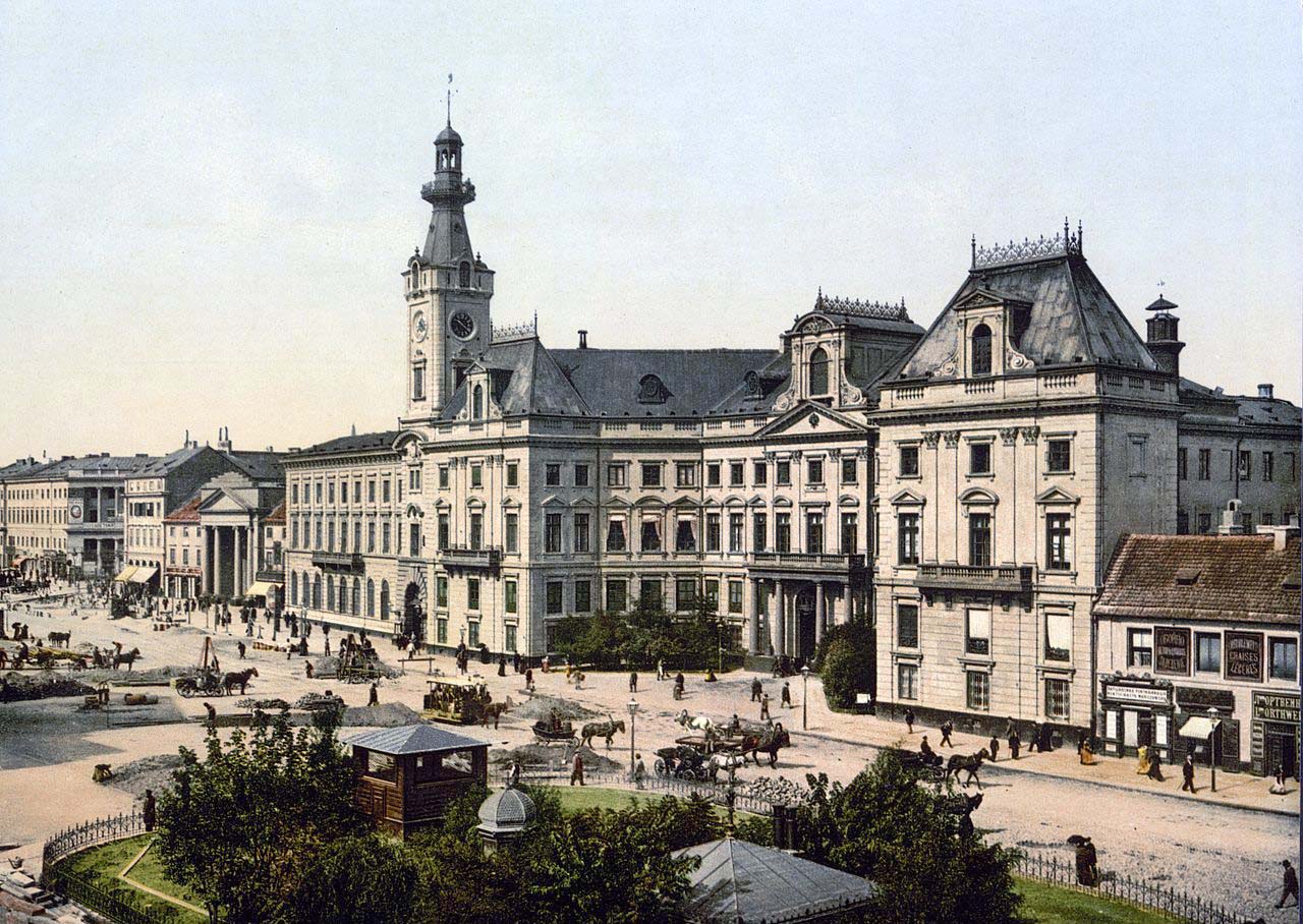 Warsaw. Theaterplatz, über 1900