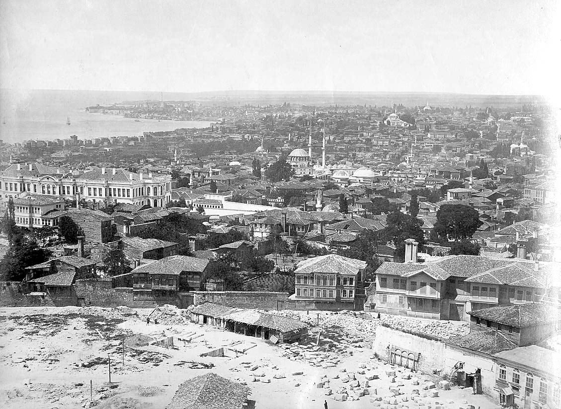 Istanbul. Panorama of city with Laleli's mosque