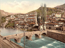 Sarajevo. Panorama of Alifakovac, circa 1900