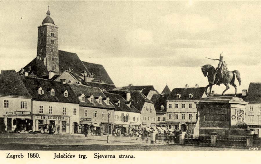 Zagreb. Jelacic Square, 1880