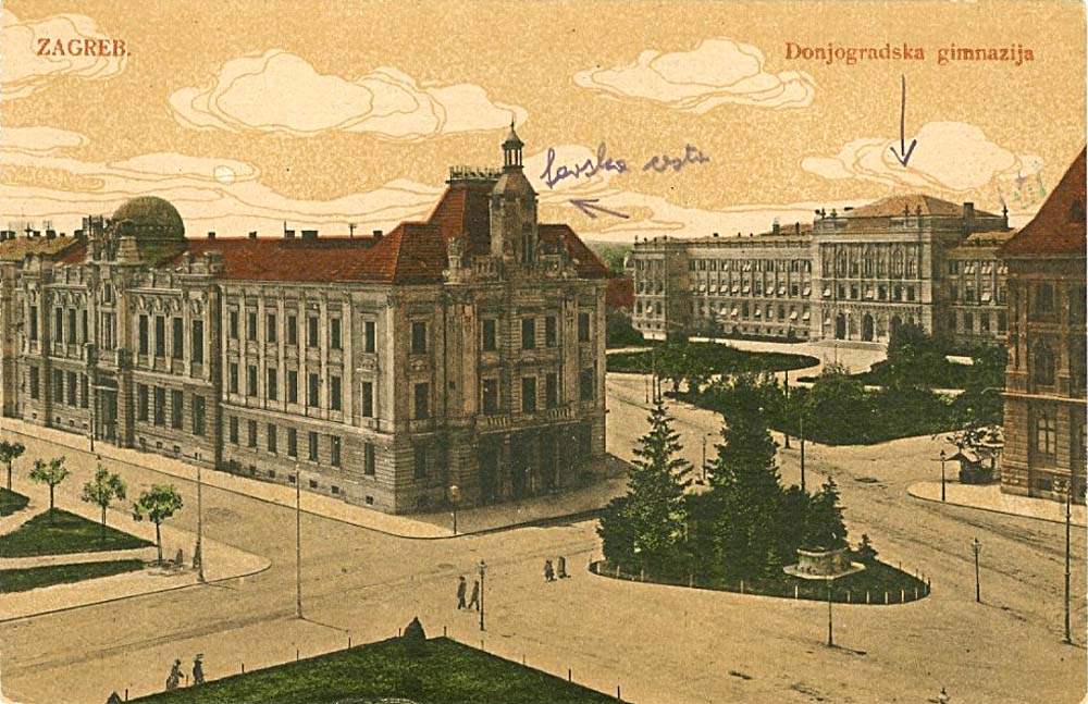 Zagreb. Lower Town Gymnasium, 1927