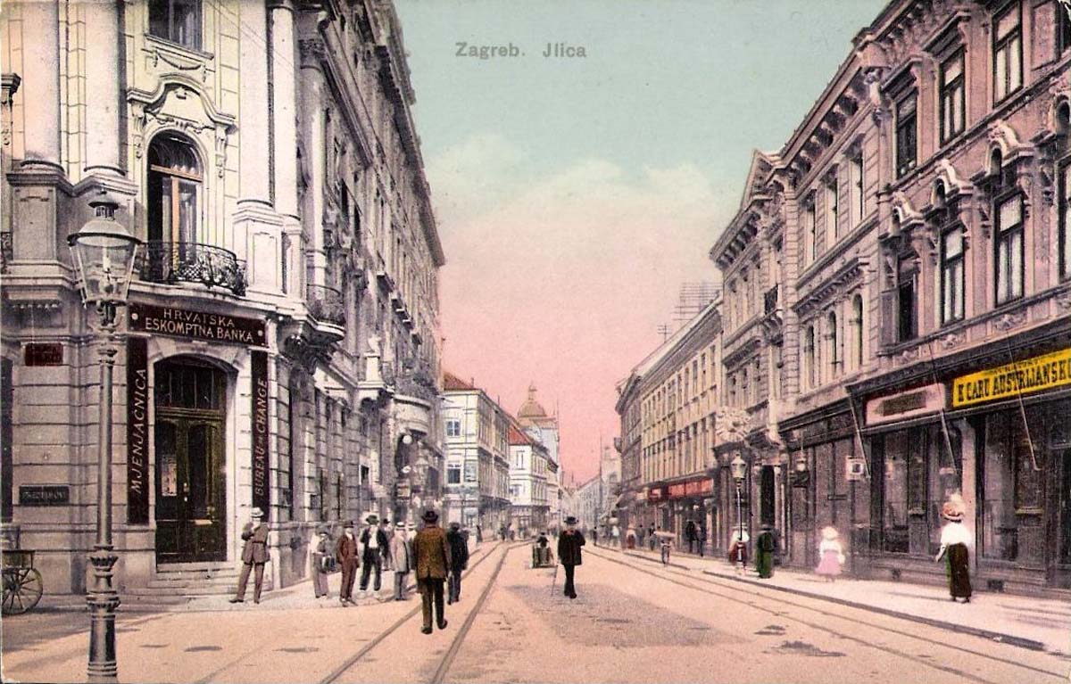 Zagreb. Panorama of street, 1915