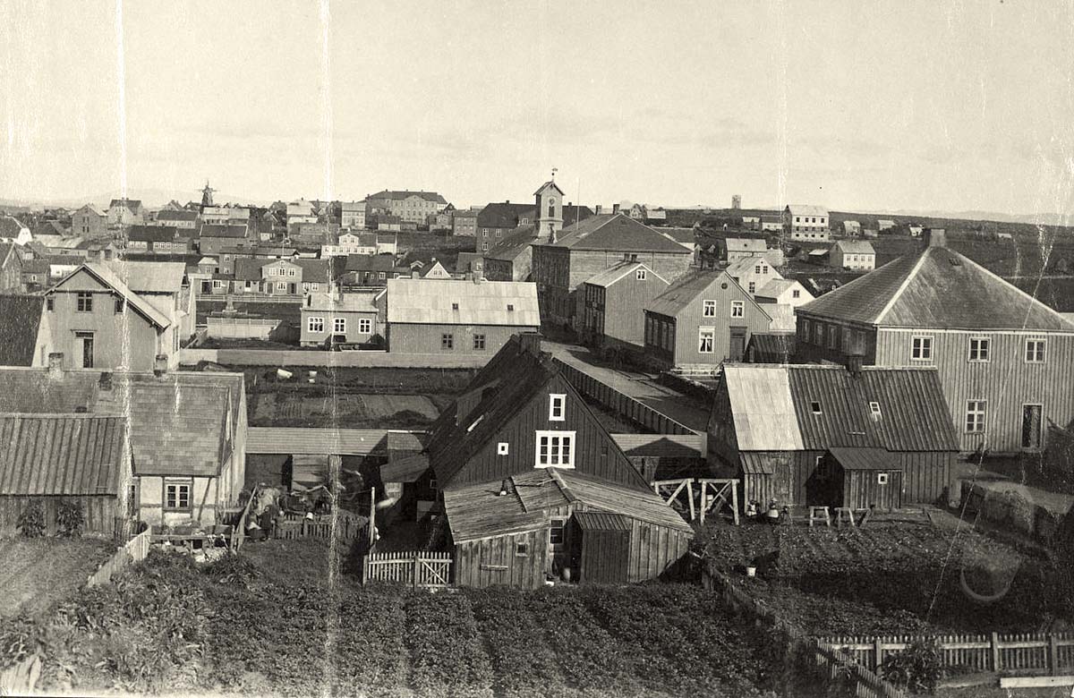 Reykjavik. Panorama of the city, 1888