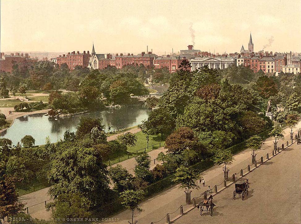 Dublin. St. Stephen's Green Park, circa 1900