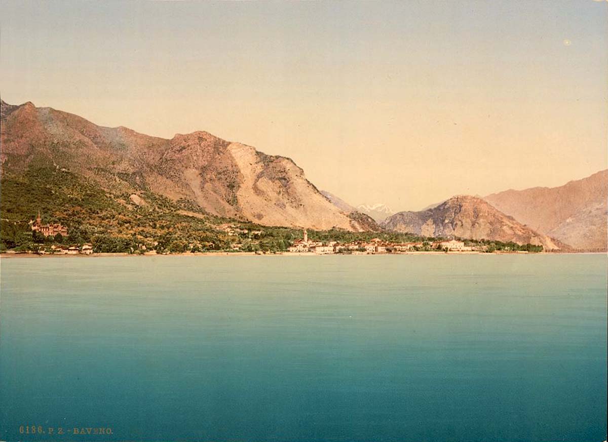 Baveno. Panorama of town, circa 1890