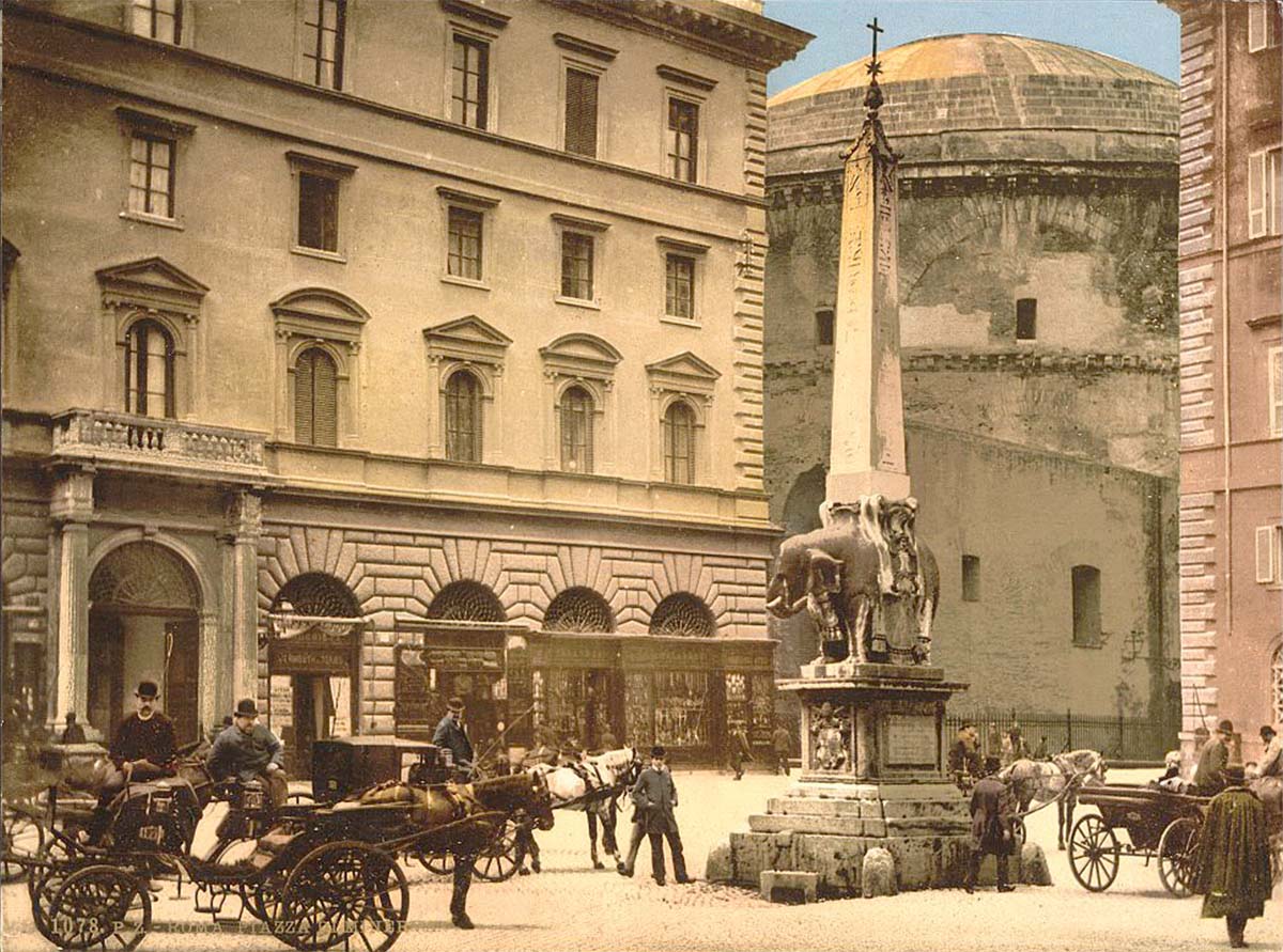 Rome. Piazza di Minerva, circa 1890