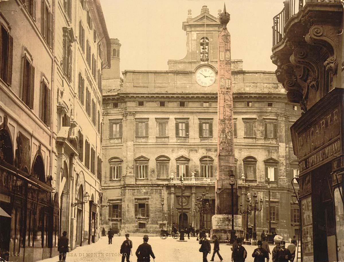 Rome. Piazza di Monte Citorio, circa 1890