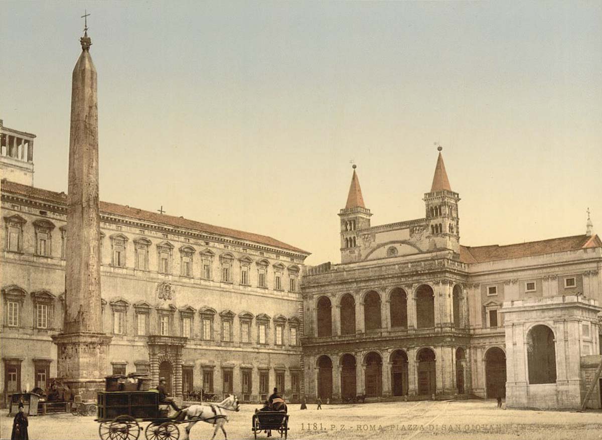 Rome. Piazza di San Giovanni, circa 1890