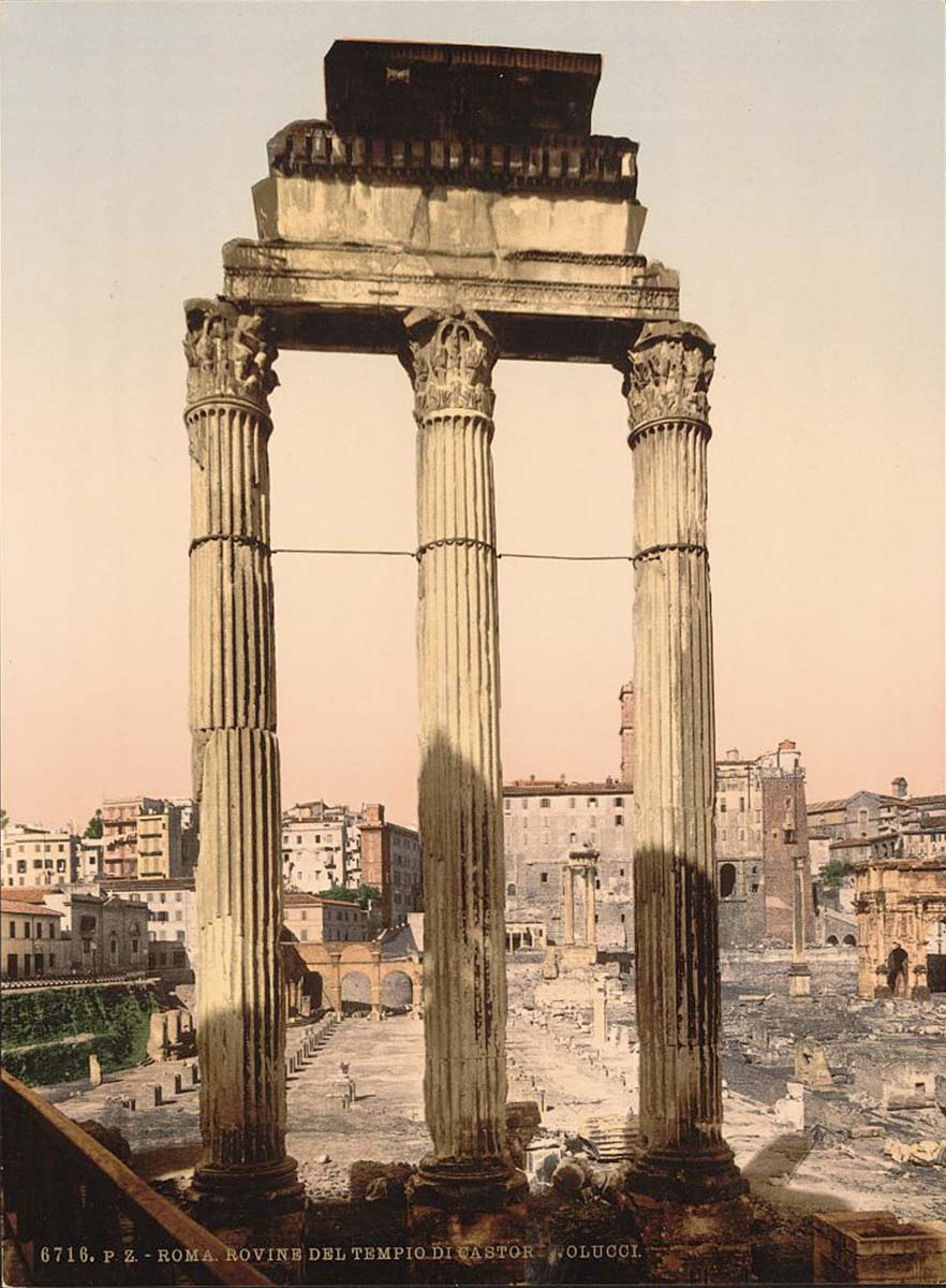 Rome. Ruins of Temple, circa 1890