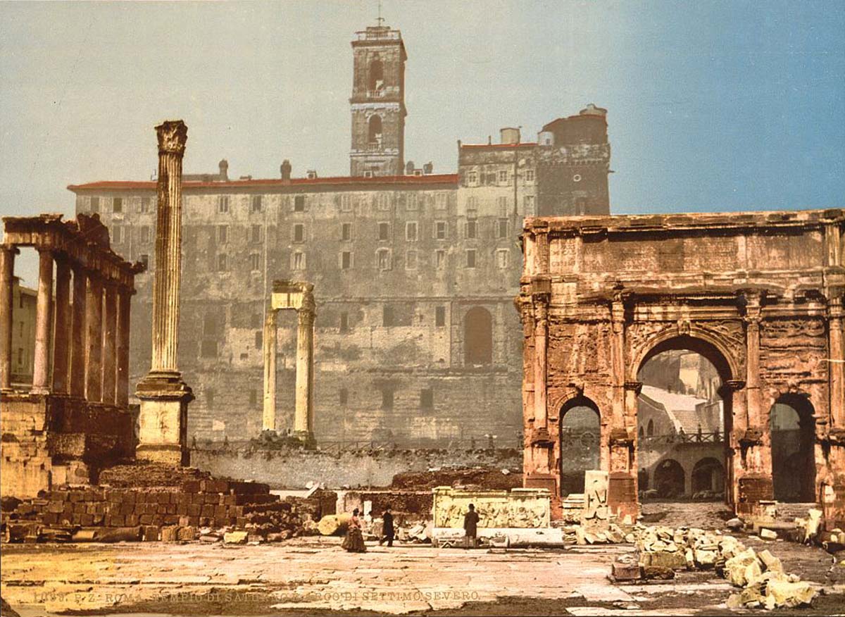 Rome. Temple of Saturn, circa 1890
