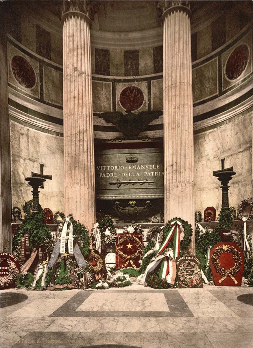 Rome. Tomb of Victor Emmanuel, circa 1890