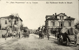 Skopje. The street of King Ferdinand, 1914
