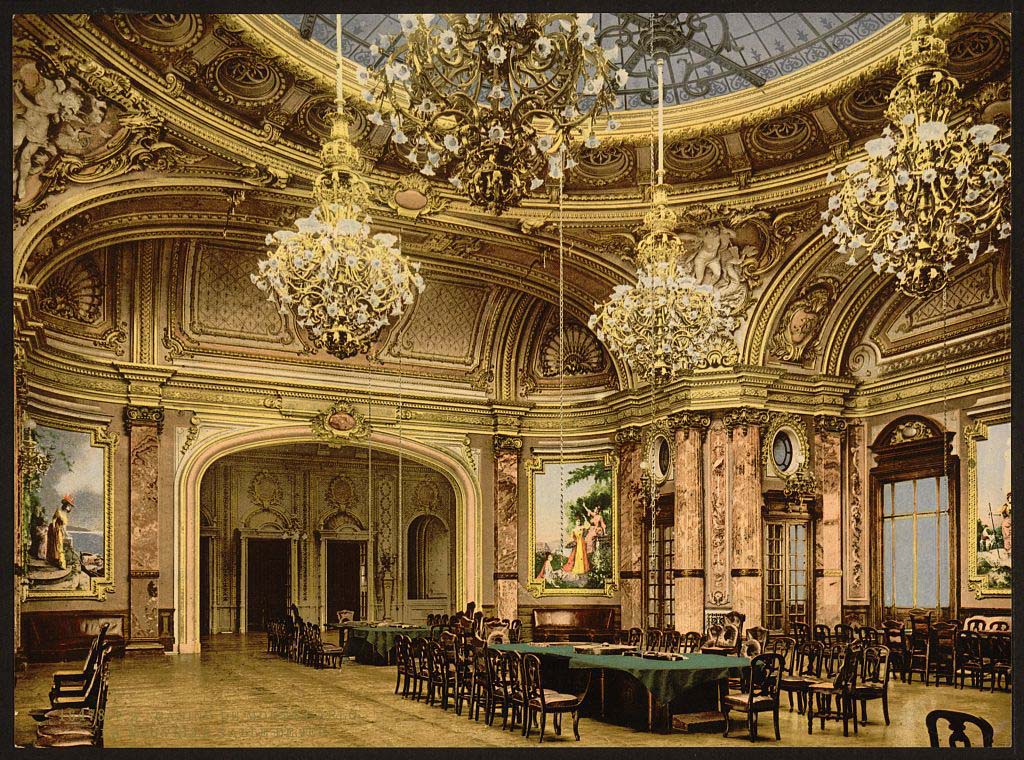 Monte Carlo. The new gambling room, 1890