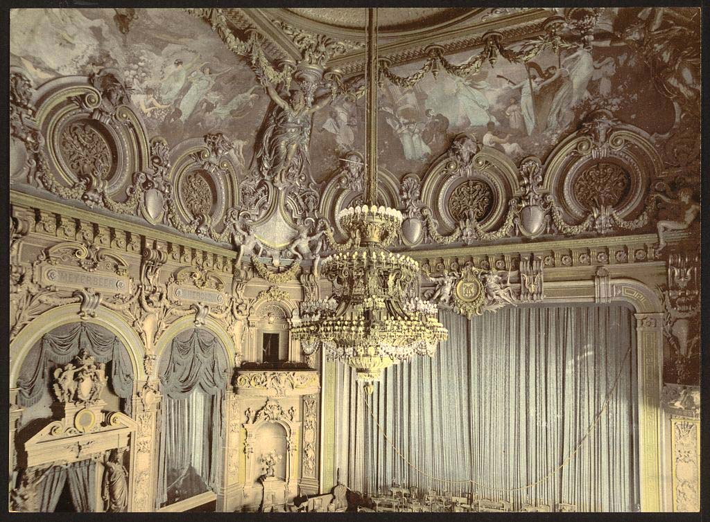 Monte Carlo. The theatre, interior, 1890