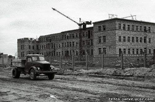 Johvi. Building of new hospital, 1952