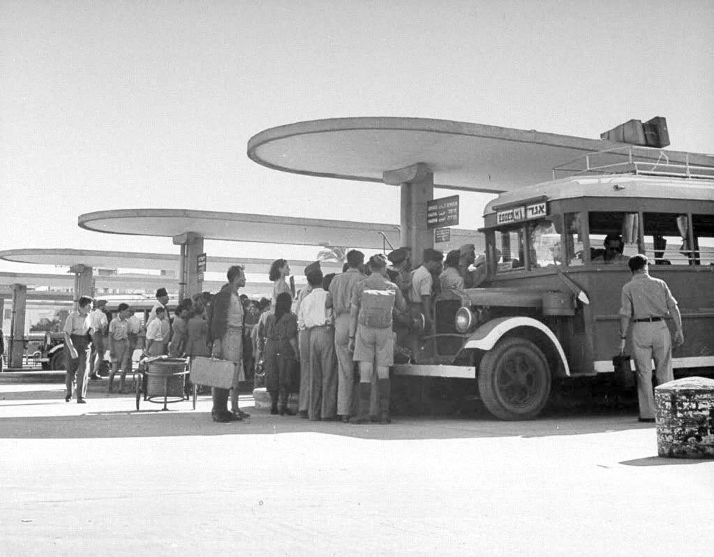 Tel Aviv. The old bus station, 1943