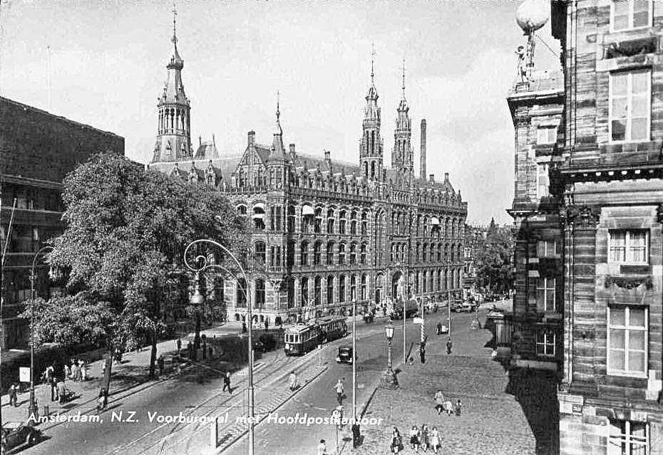 Amsterdam. Voorburgval - view from the main post office