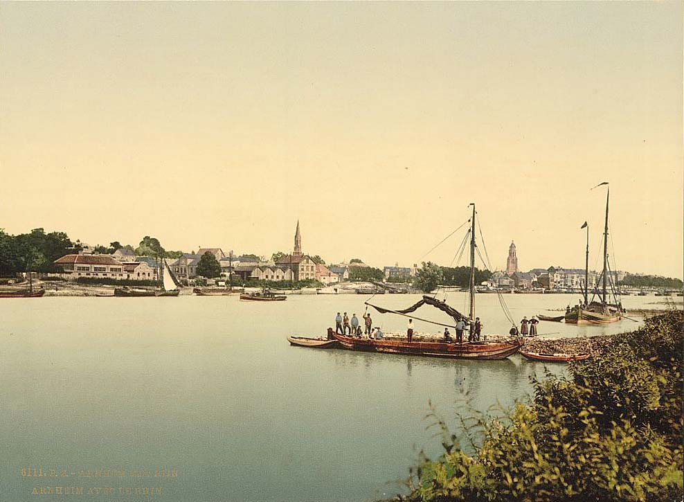 Arnhem. The town and Rhine, 1890