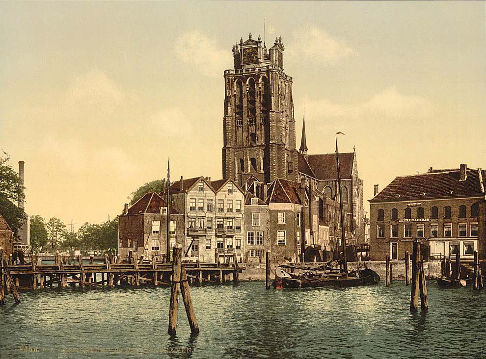 Dordrecht. Dam and Maashaven, 1890